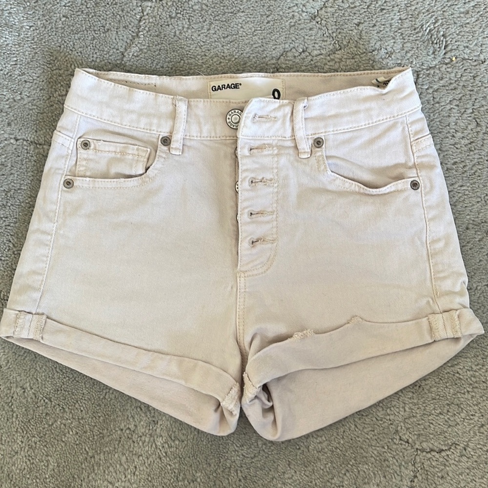 Button up garage shorts